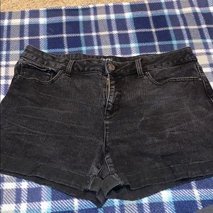 Black Jean Shorts